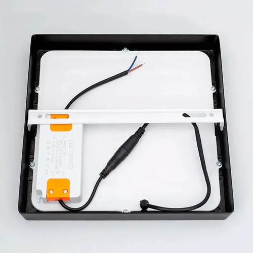 Luminaria Plafon Panel Led 12w Color Negro Cuadrado - Imagen 4