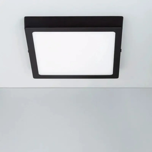 Luminaria Plafon Panel Led 12w Color Negro Cuadrado - Imagen 2