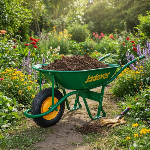 Carretilla Jadever Jdwb7f01 Color Verde Con Amarillo - Imagen 3