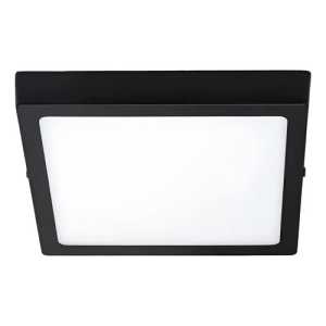 Luminaria Plafon Panel Led 24w Color Negro Cuadrado