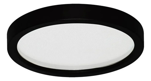 Luminaria Plafon Panel Led 18w Color Negro Redondo - Imagen 2