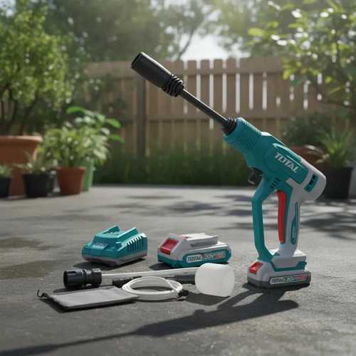 Hidrolavadora Inalámbrica Total 20v, 24.8bar, 360psi - Caudal 2.8l/min - Sistema Autostop - Con Manguera 6 Metros Y... Turquesa - Imagen 2