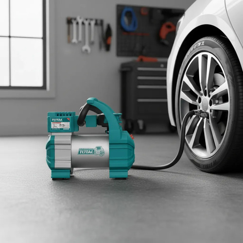 Inflador Total 12v Para Autos Vehículos Con Manómetro 140psi - Imagen 2