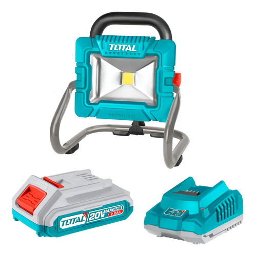 Reflector Inalámbrico Led Total Twli2025 Con Cargador Y Bate