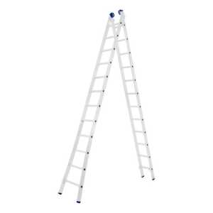 Amplia Escalera De Aluminio De 2 X 12 Peldaños, 3,65 X 6,17