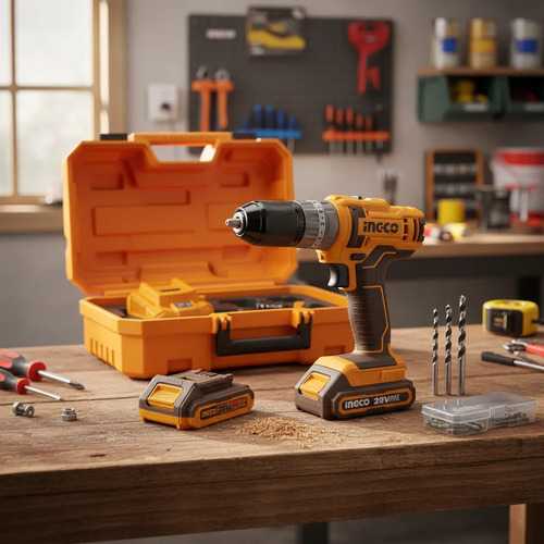 Atornillador 20v Percutor Mandril Metal Valija Ingco Cidli20