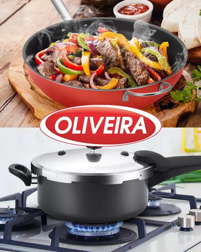 Cacerola Asas Y Tapa En Aluminio 8.8 Litros Oliveira - Imagen 3