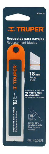 Hoja Repuesto Cutter Trincheta 18mm 10 Unidades Truper 16965 - Imagen 4