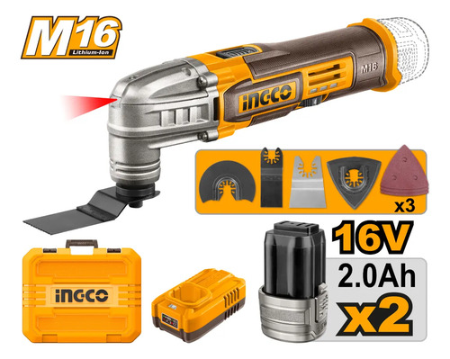 Herramienta Multifuncion A Bateria 16v Ingco Cmli16222 - Imagen 2