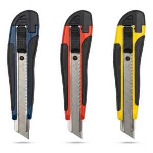 Trincheta Cutter Profesional 18mm Retráctil Multiuso Oficina