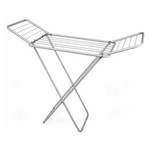 Tendedero De Pie Plegable Acero 8 Mts Ropa Mor Blanco