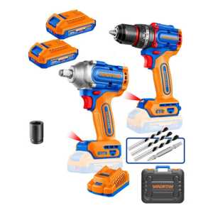 Kit Taladro Atorn Perc + Llave Impacto Acc Wadfow Wck20275