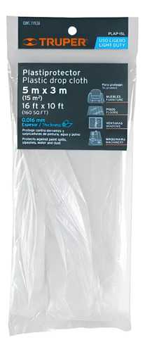 Lona Protectora Desechable P/pintar 5x3 Mts Truper