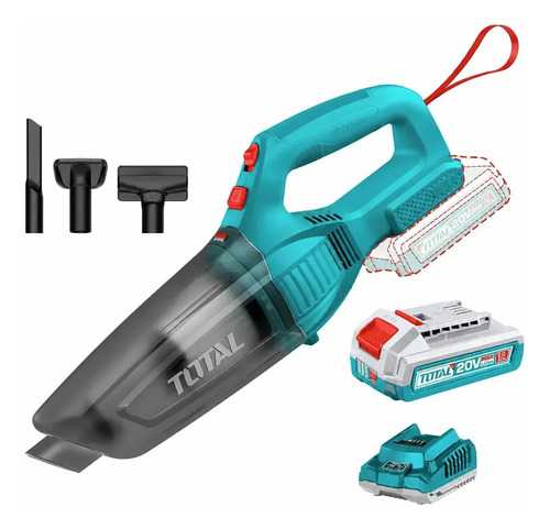 Aspiradora Auto Hogar Total 20v 2 Batería Y Accesorios