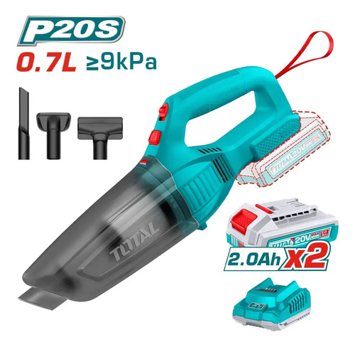 Aspiradora Auto Hogar Total 20v 2 Batería Y Accesorios - Imagen 2