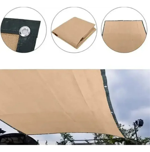 Toldo Beige Malla Sombra Slender - 3x4m + Kit De Instalación - Imagen 3