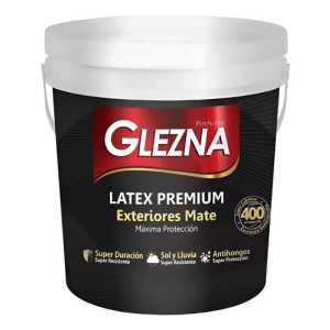 Pintura Glezna Latex Premium Exteriores Mate 3.6l