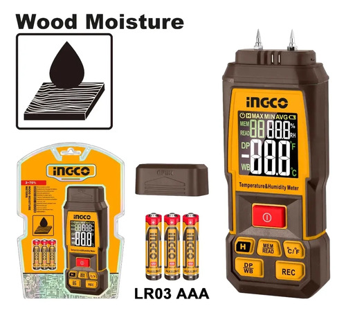 Medidor De Humedad En Madera Ingco Hetwm031 - Imagen 2